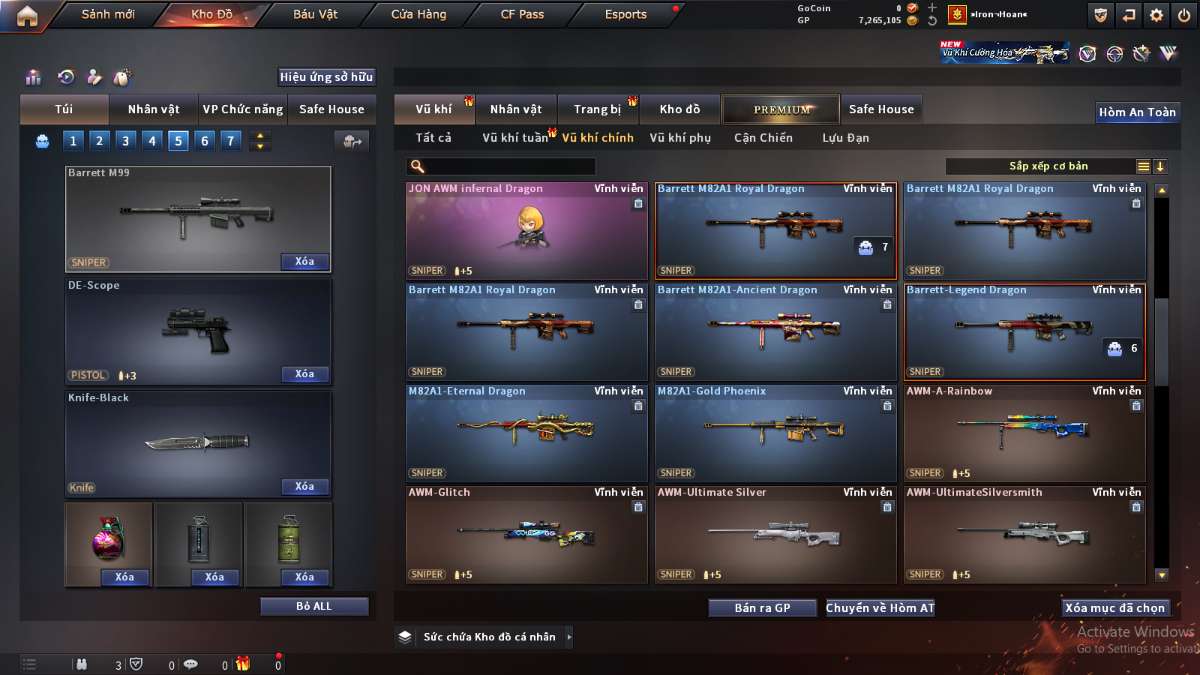 shop acc cf uy tin gia re